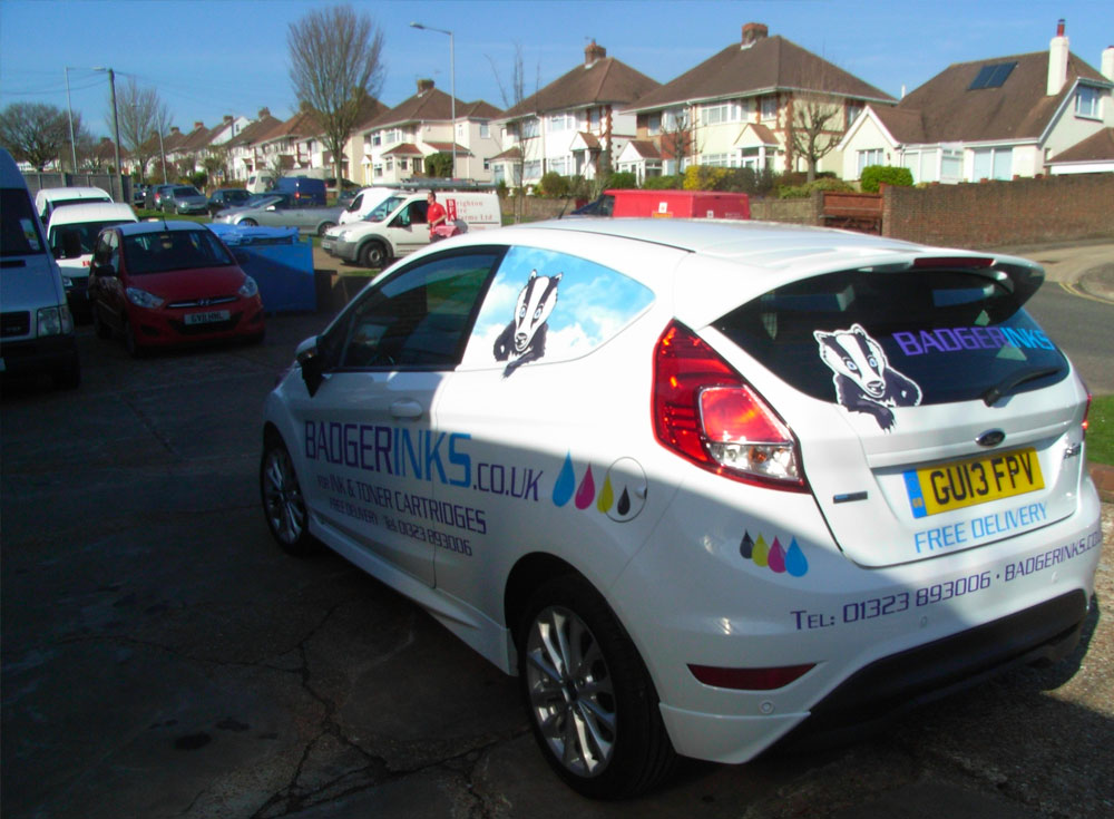 fiesta car signwritten for badger inks