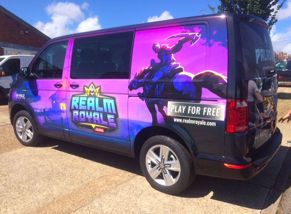 Full Colour digital vinyl wrap for Realm Royale